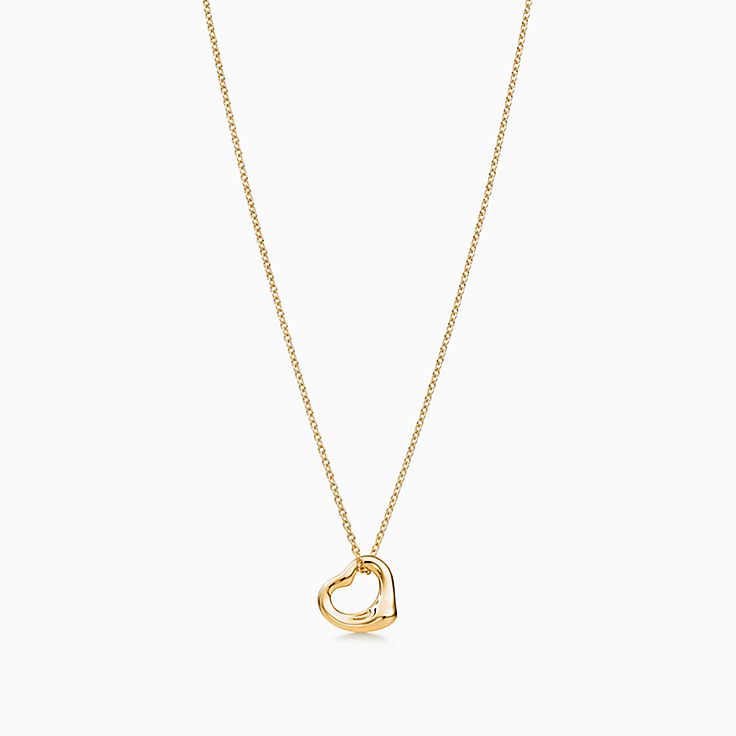 Tiffany & Co 18K Yellow Gold Heart Tag Pendant Necklace – THE CLOSET